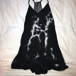 Navy tie dye shift dress